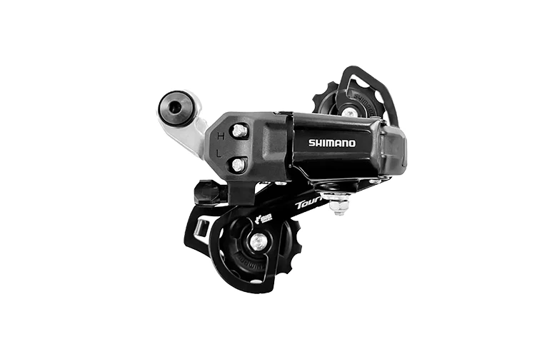 Rear derailleur for LANKELEISI electric bike, EU-LANKELEISI brand, showing the Shimano-style gear mechanism and mounting hardware.