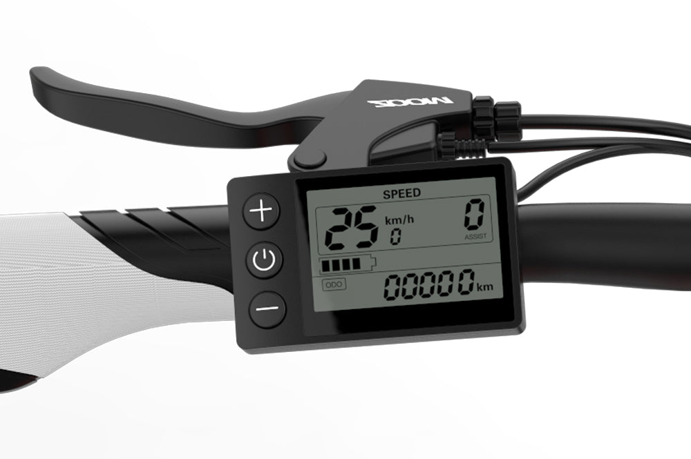 Multifunctional LCD display accessory for LANKELEISI electric bikes, showing digital interface and control buttons.
