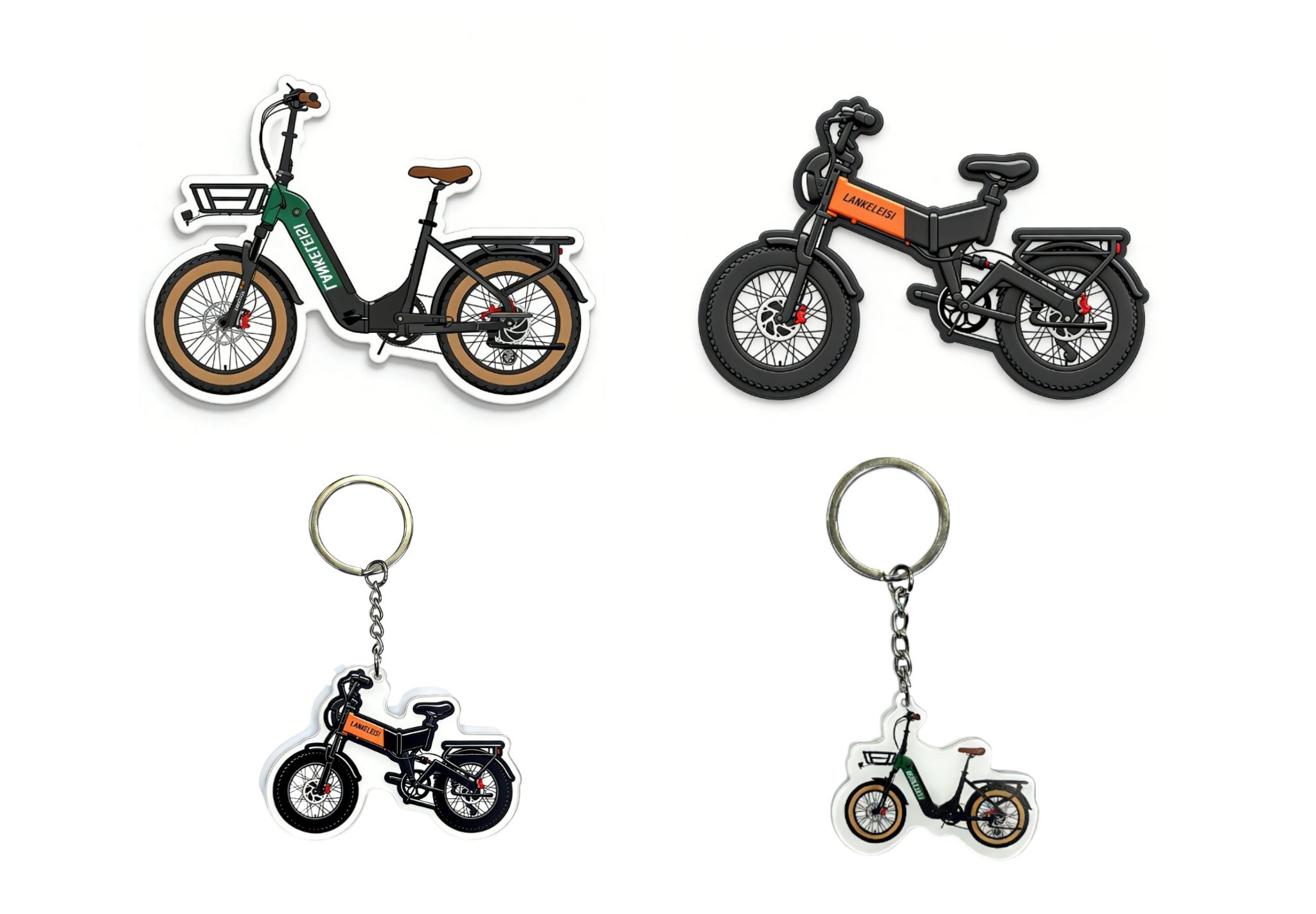 LANKELEISI GOLF-X & X3000MAX refrigerator magnet and keychain with black and silver design, featuring logo and metallic finish.