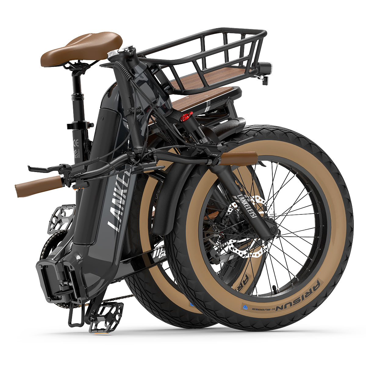 Lankeleisi.eu Golf-X 960Wh step-thru foldable city electric bike with battery and frame details visible