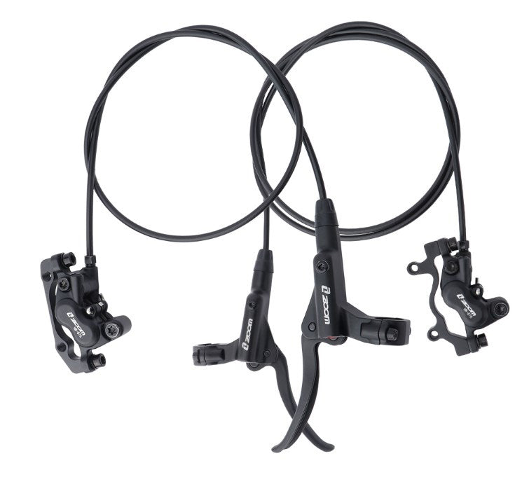 Hydraulic disc brake set for Lankeleisi electric bike, showing oil brake calipers and disc rotors for smooth stopping power.